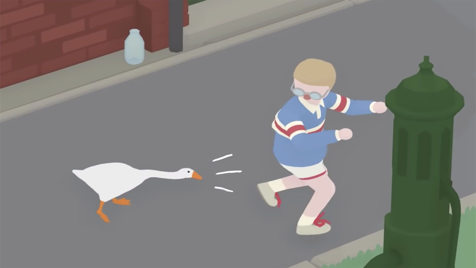 Una imatge del videojoc 'Untitled Goose Game', amb una oca com a protagonista Xarxes